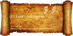 Zilzer Julianna névjegykártya